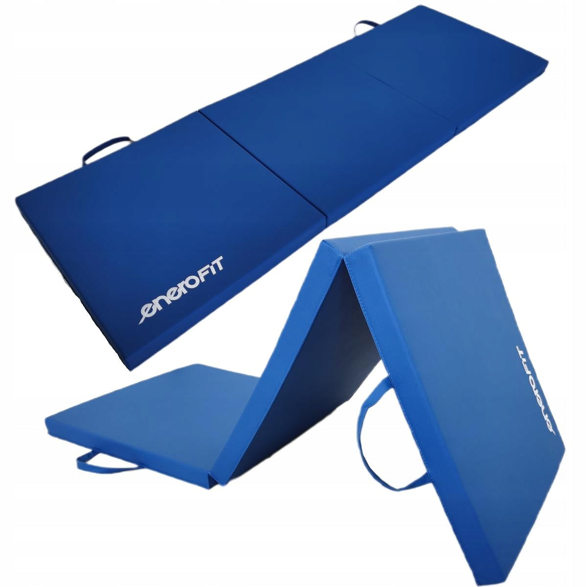 GYMNASTIC MATTRESS Folding 180x60x5 cm blue ENERO FIT