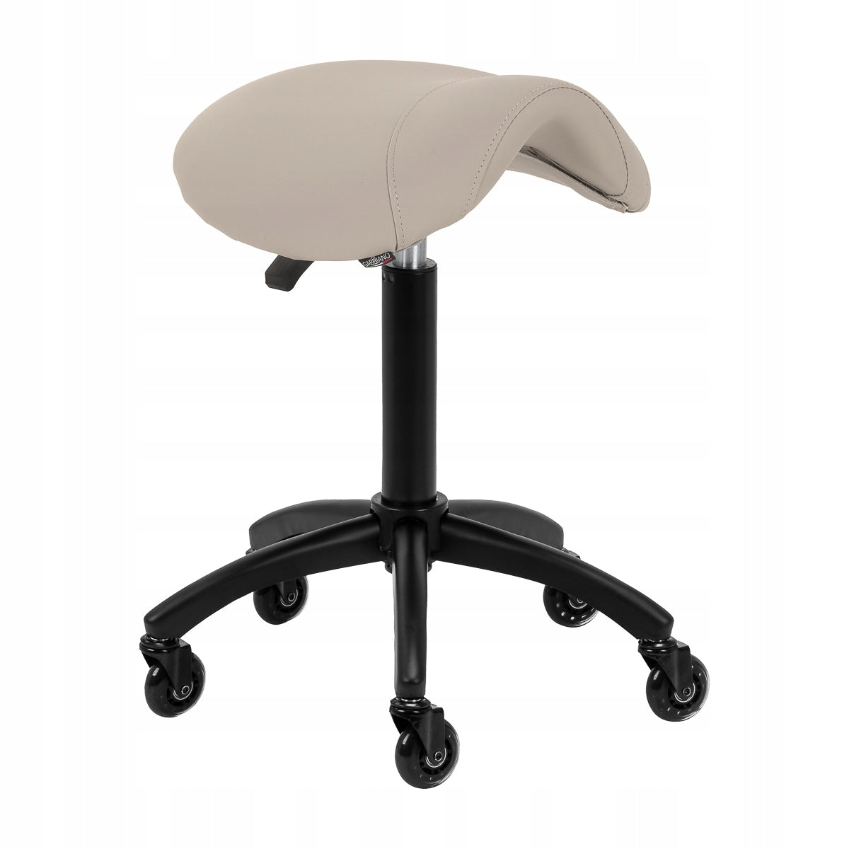 Gabbiano hairdresser stool D032 grey-beige
