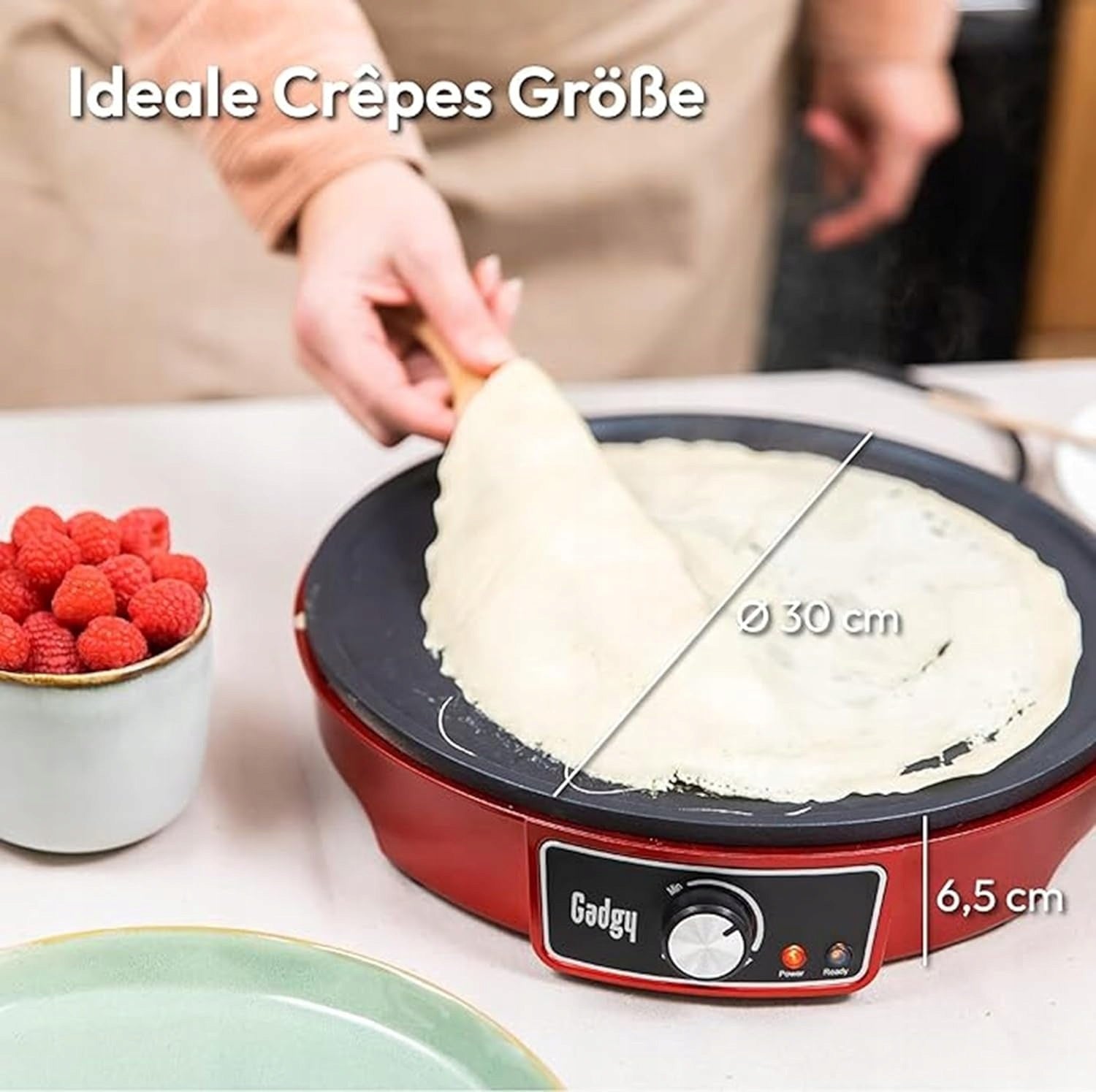 Gadgy Pancake Maker 30cm with Non-stick Coating and Cake Spreader Model Gadgy Naleśnikarka 30cm z Powłoką Nieprzywierającą