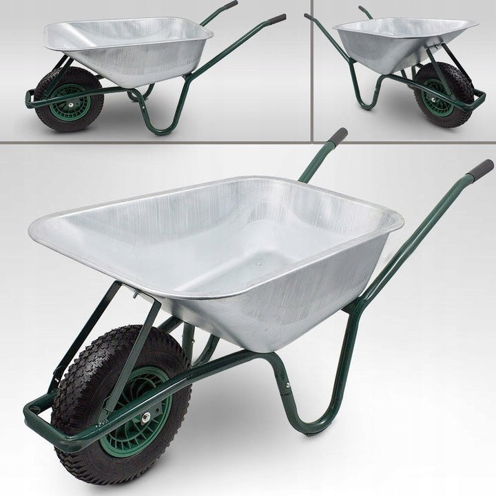 Galvanized Garden Construction Steel Wheelbarrow 120L 250 kg Manufacturer code 342