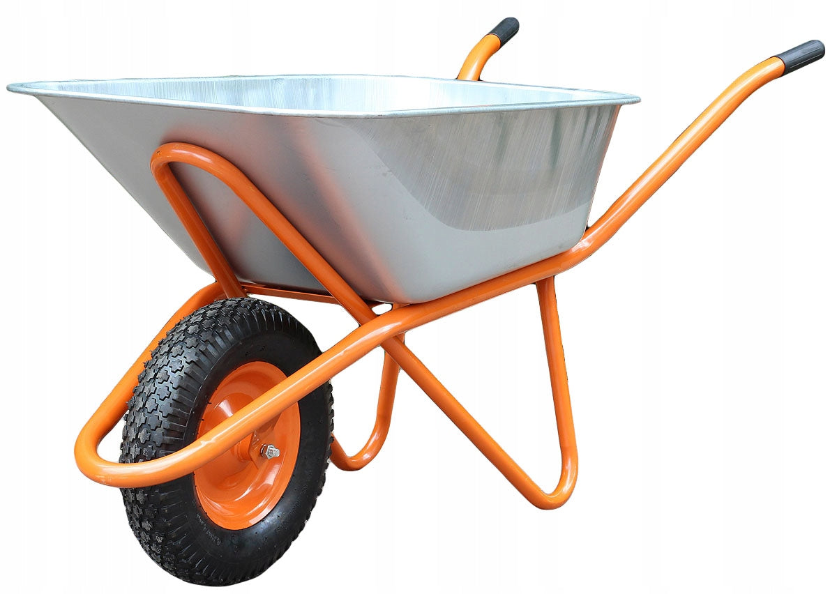 Galvanized Garden Single Wheel Barrel Pressed 100L / 140L Brand no brand