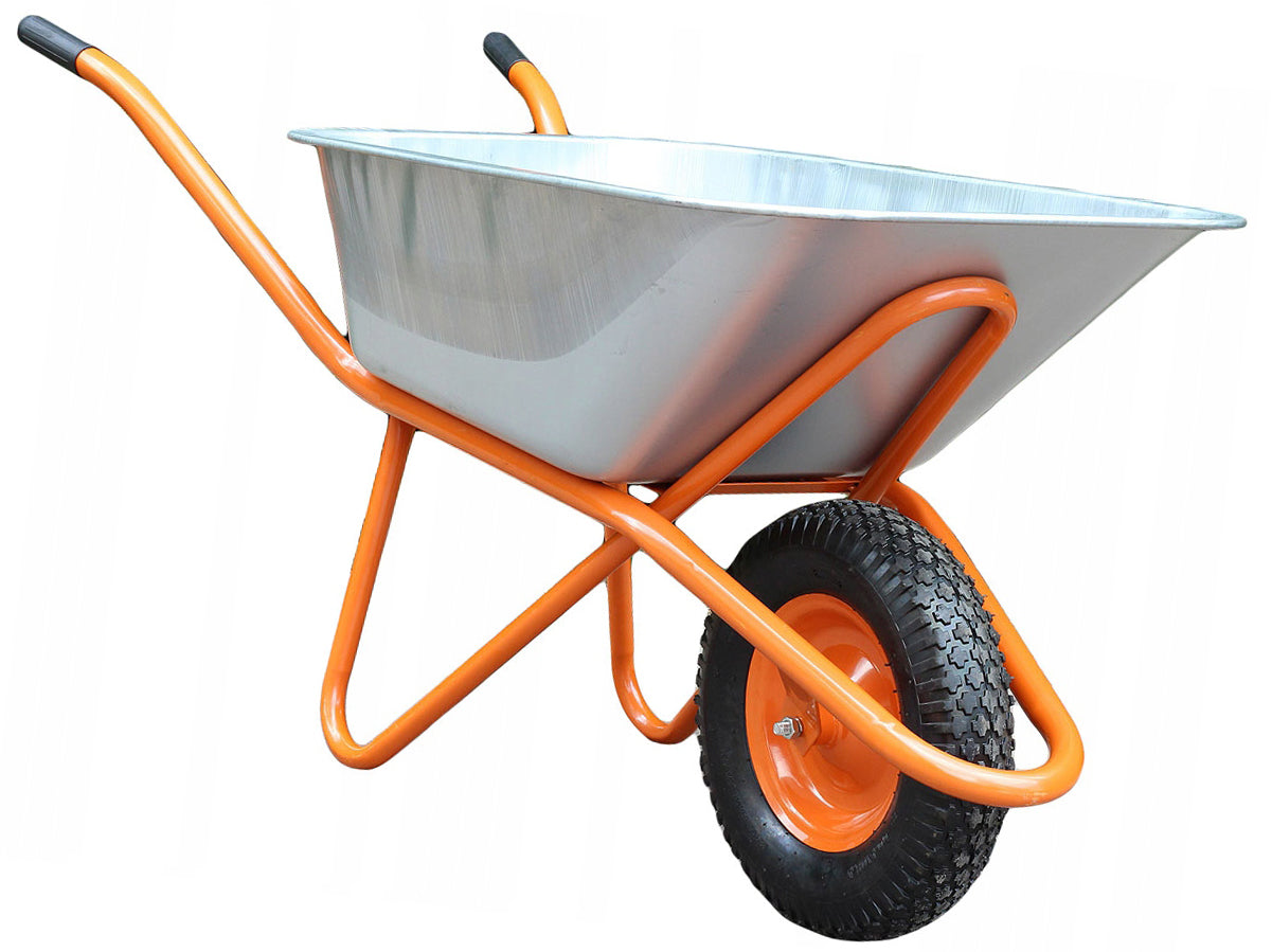 Galvanized Garden Single Wheel Barrel Pressed 100L / 140L
