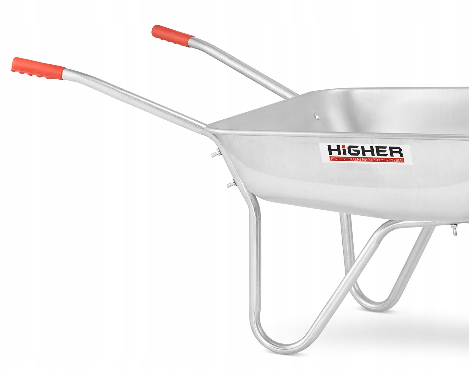 Galvanized garden wheelbarrow 125 L light steel 150 kg HIGHER Packaging status original