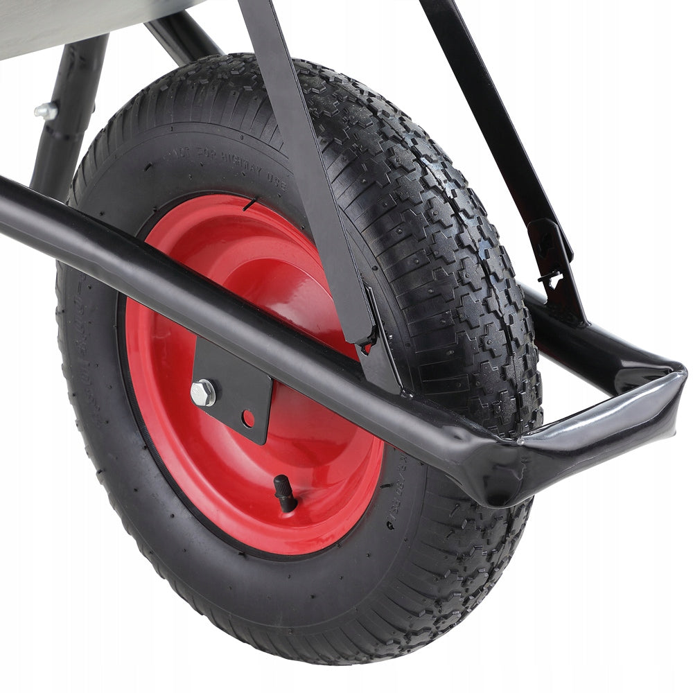 Galvanized wheelbarrow 250kg with pneumatic tyres Manufacturer code 108751