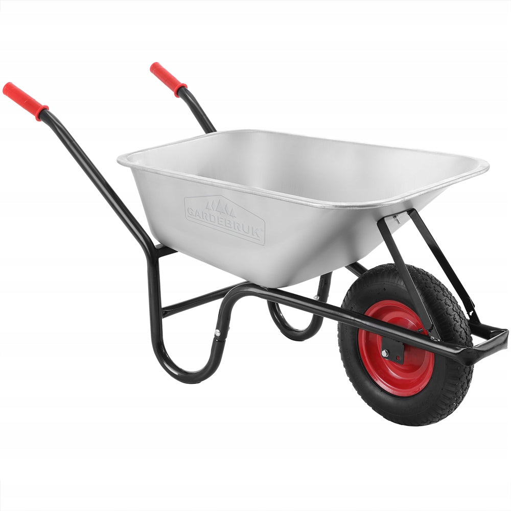 Galvanized wheelbarrow 250kg with pneumatic tyres