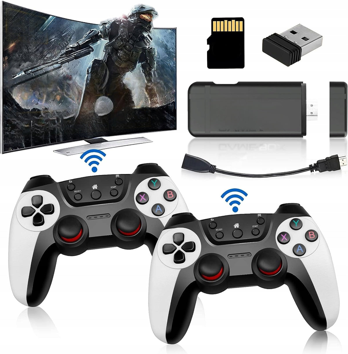 Game Console Over 20 000 Classic Games Wireless Controllers