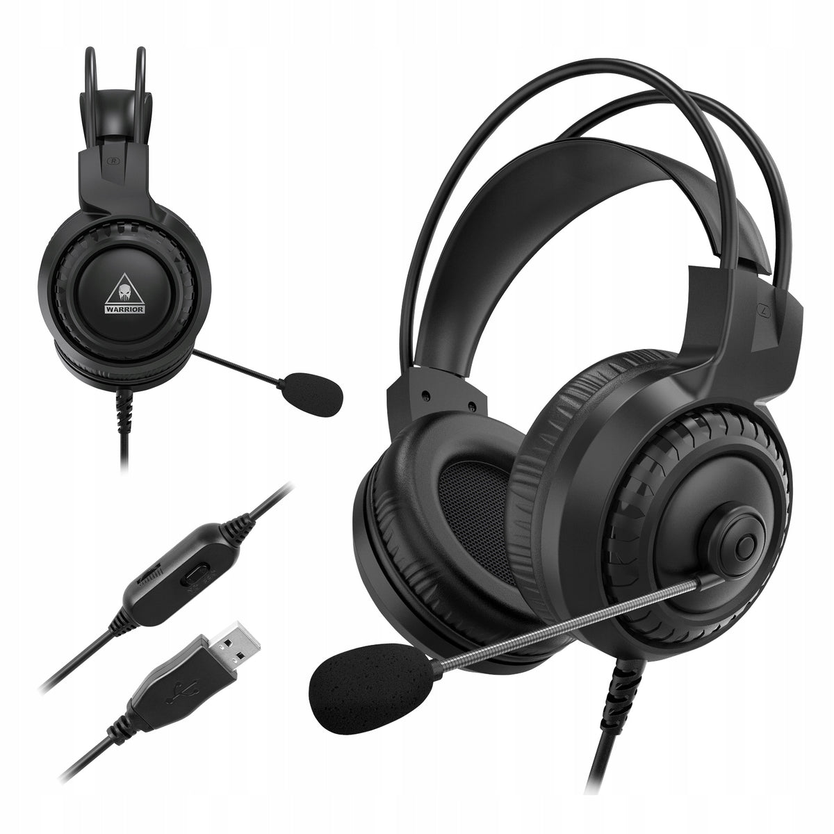 Gaming Headphones On-Ear Wired USB Microphone Kruger&Matz GH-10
