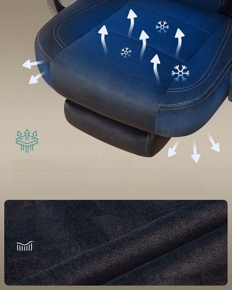Gaming chair SONGMICS - black, ergonomic, with footrest and headrest Manufacturer code OBG077B08