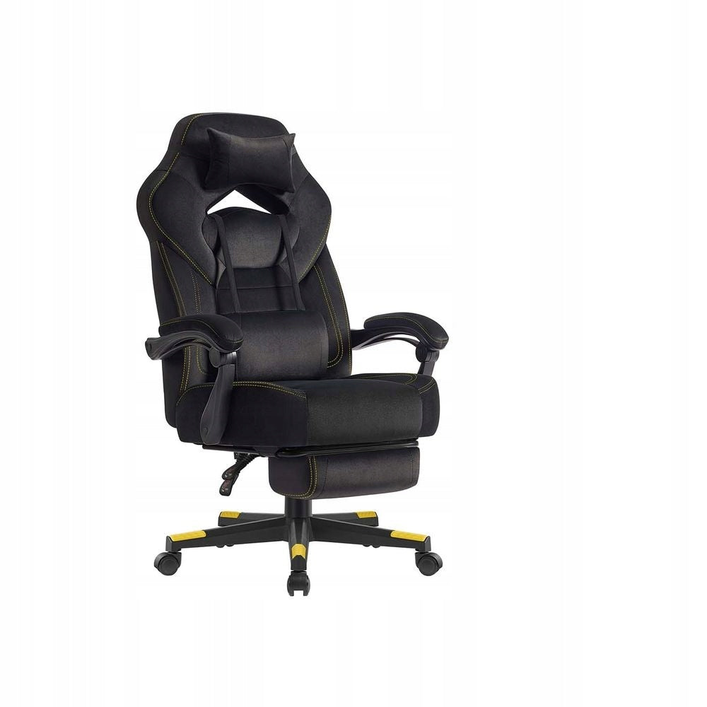 Gaming chair SONGMICS - black, ergonomic, with footrest and headrest