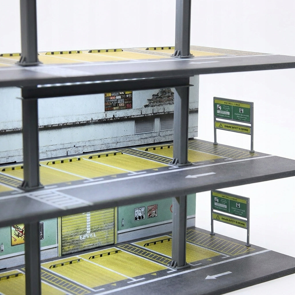 Garage Diorama Parking 1:64 LED For Models 4 Levels - MoreArt Packaging status original