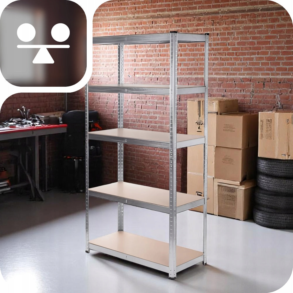 Garage Storage Rack PROFILE 0,63mm STABLE 5 Shelves Up to 875KG 180x90x40 Packaging status original
