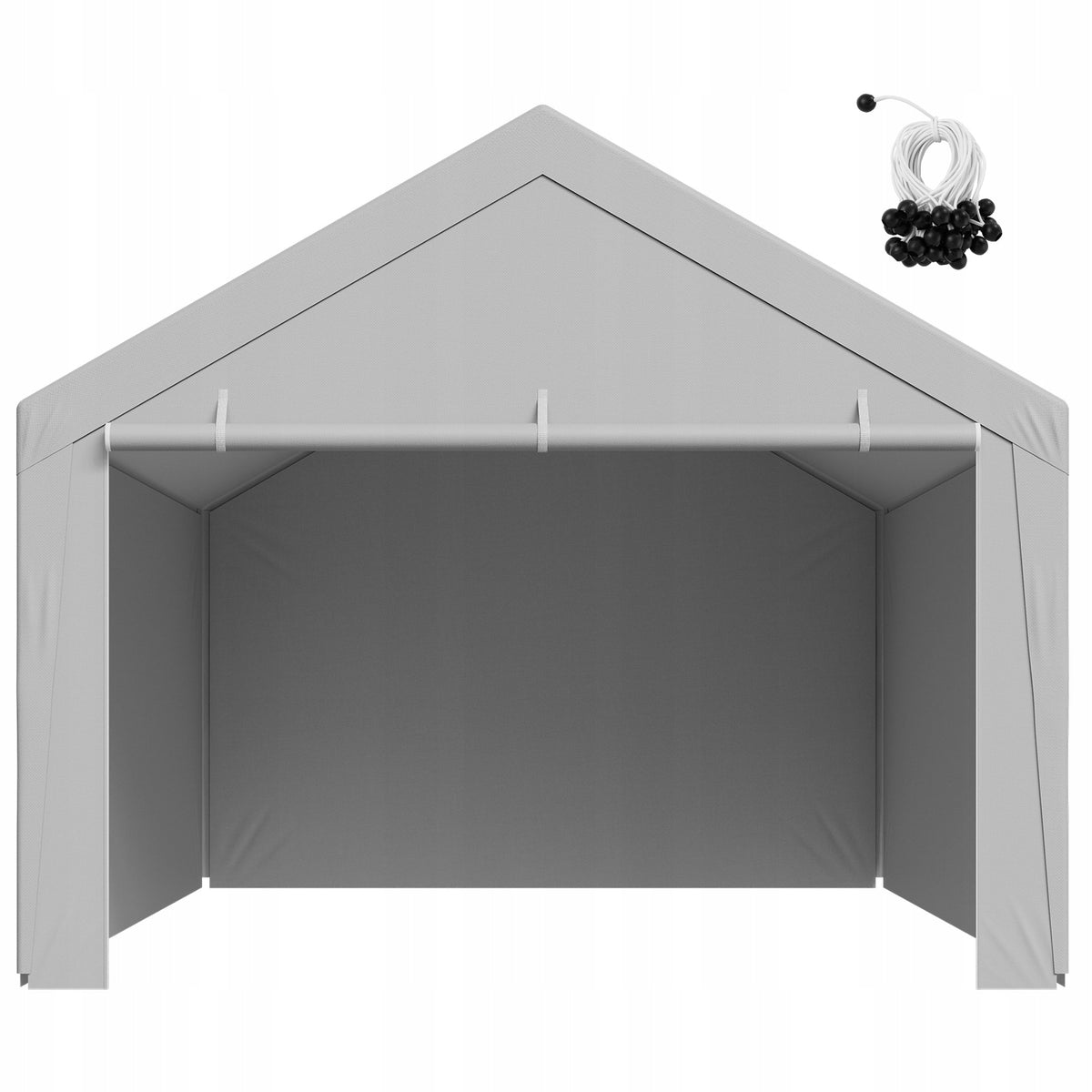 Garage Tent With Walls Grey 6,09x3,96M UV Resistant Manufacturer SucceBuy