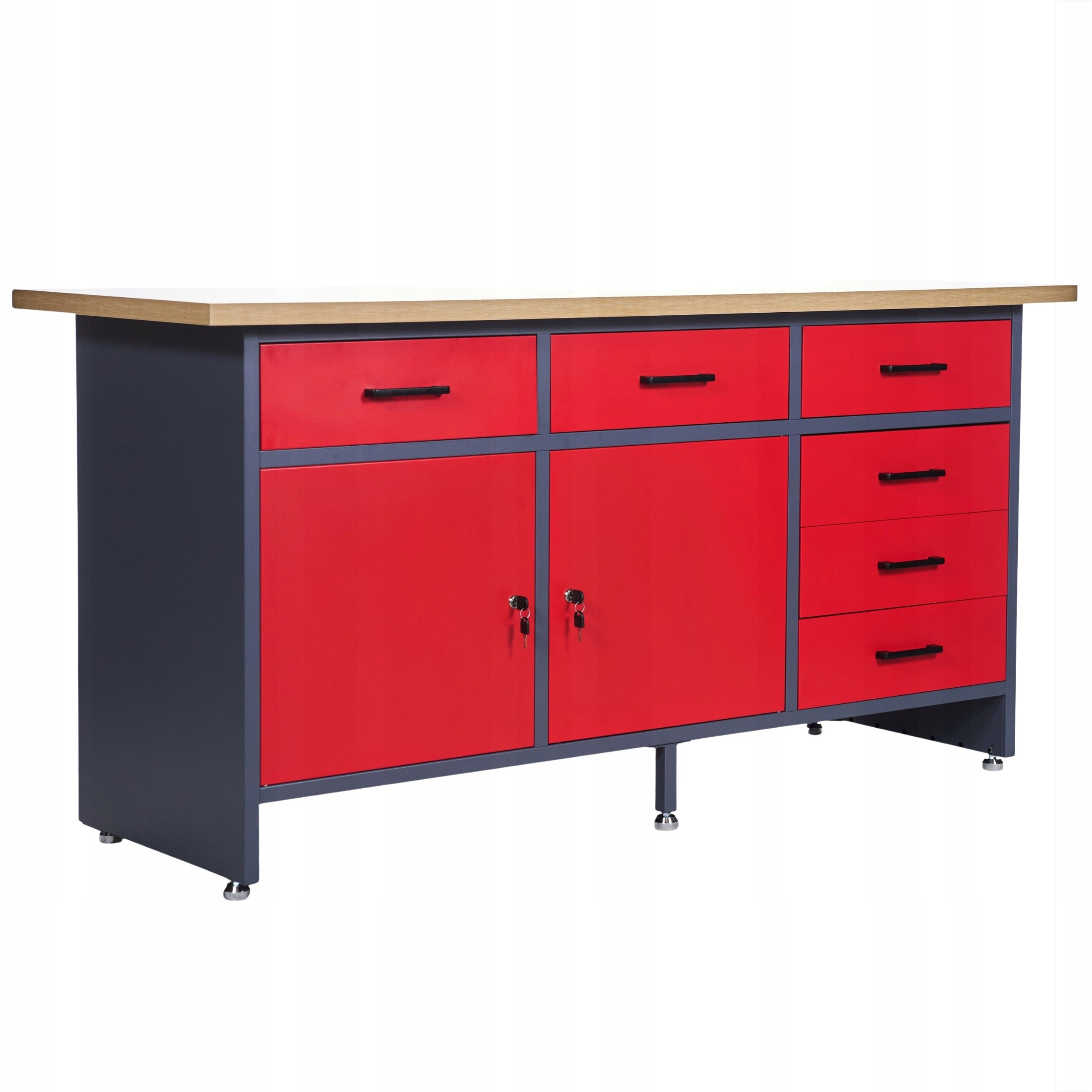 Garage Workshop Table for Tools Anthracite-Red Premium