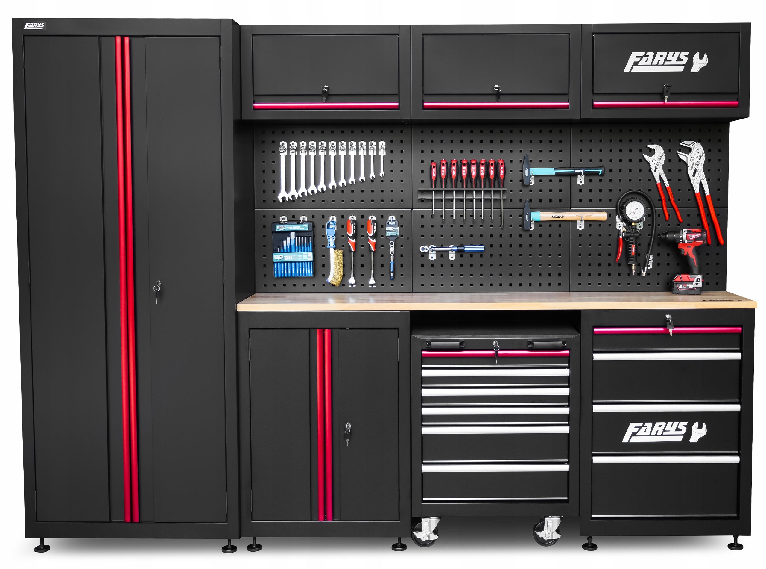 Garage furniture Workshop shelving cabinet for garage FR4113 HOOKS FREEBIE