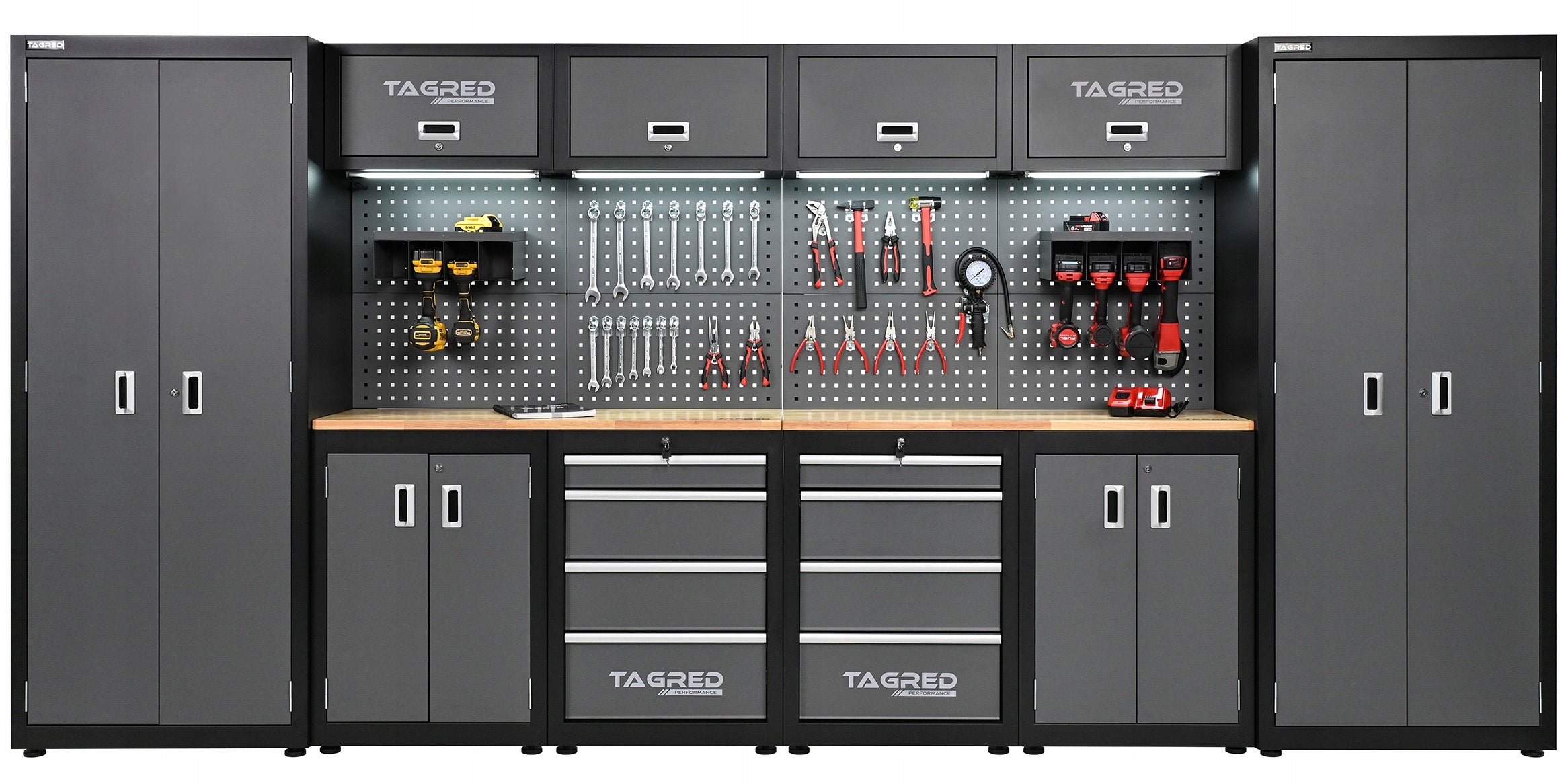 Garage furniture workshop bookcase modules for garage workshop 400 cm