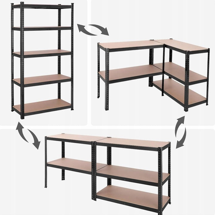 Garage storage rack BLACK 220 x 90 x 40 cm max 175 kg per shelf Manufacturer code DG-2259040-1-220