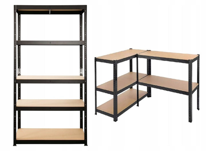 Garage storage rack BLACK 220 x 90 x 40 cm max 175 kg per shelf Packaging status original
