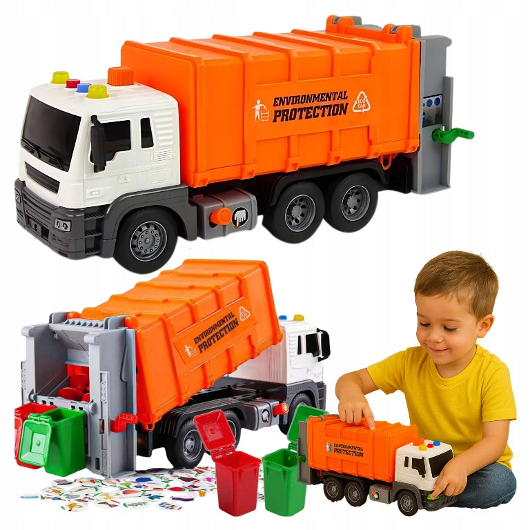 Garbage truck LARGE truck toy INTERACTIVE for children boy 3 years old