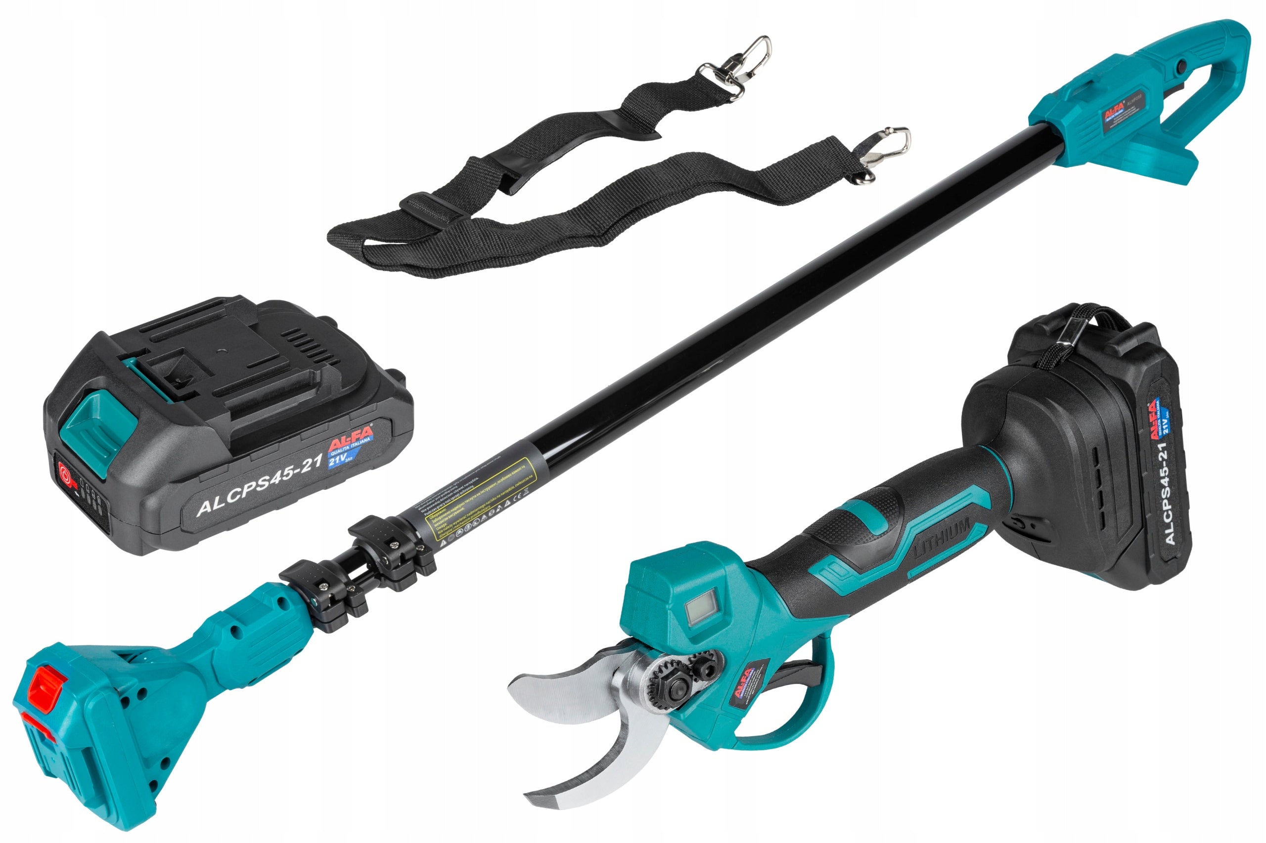 Garden BATTERY PRUNER FOR Branch TELESCOPIC BOOM 250CM set Packaging status original