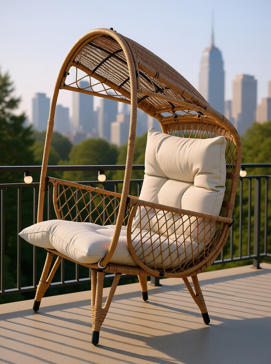 Garden Chair Balcony Terrace Standing Technorattan Cocoon Chair BOHO