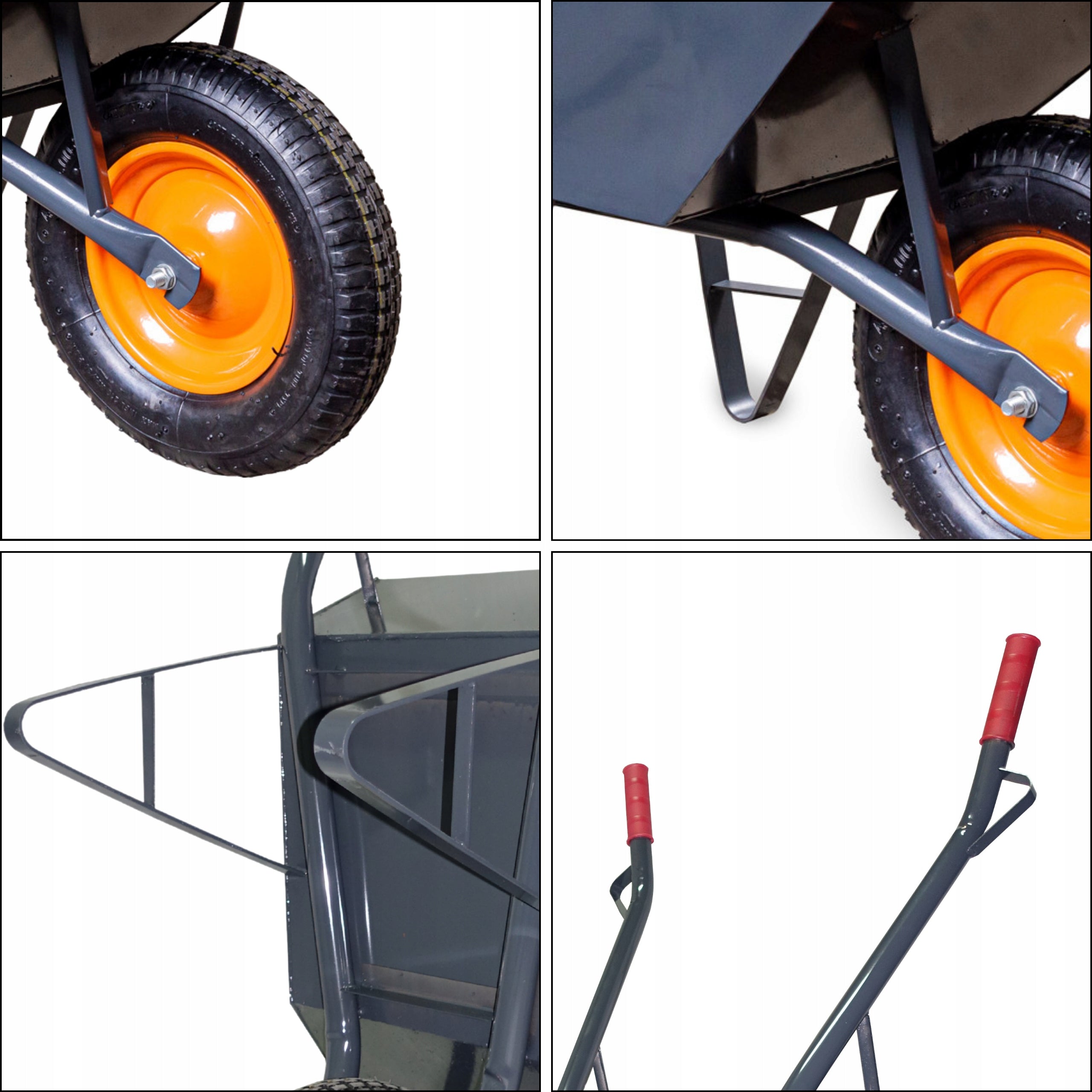 Garden Construction Wheelbarrow Up to 250 kg, Welded Steel Sheet 2mm 90L Skiva Manufacturer code SPC-T2