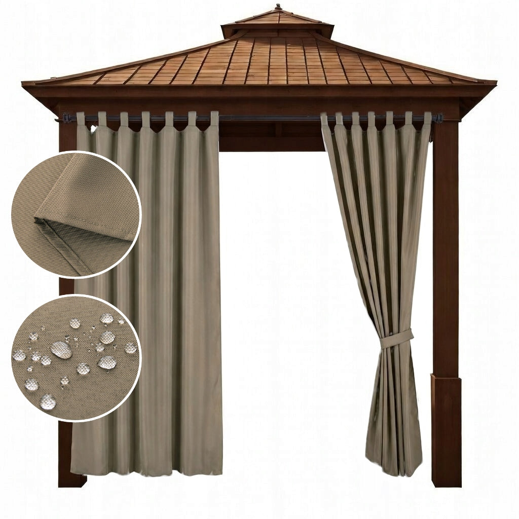 Garden Curtain 155x200 Waterproof Terrace Curtains for Gazebo on Harness