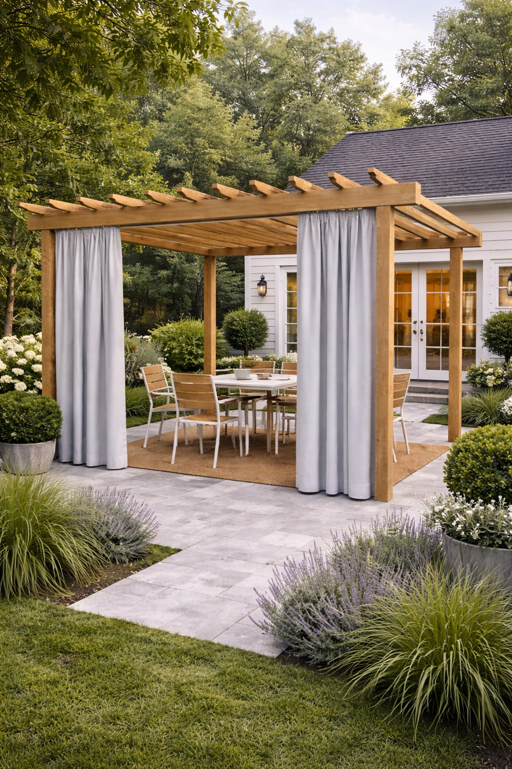 Garden Curtain 200x220 Waterproof For Pergola Gazebo Terrace For Tunnel Frog Length 2.2 m