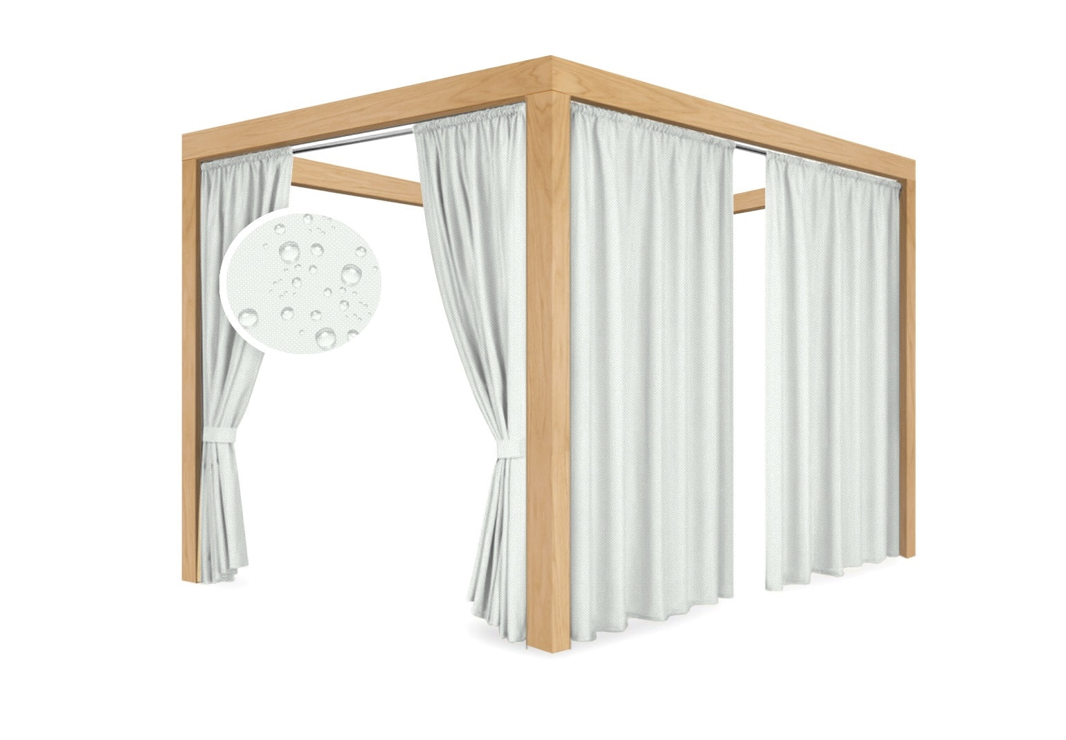 Garden Curtains Waterproof WHITE GARDEN CURTAIN TERRACE BALCONY Manufacturer code Zasłony ogrodowe wododoporne BIAŁY