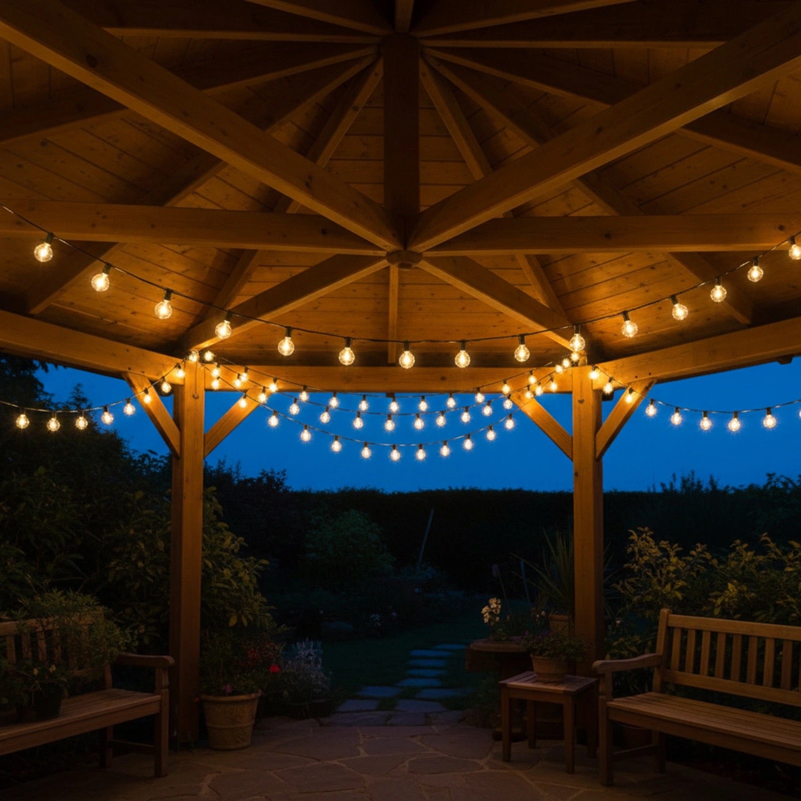 Garden GARLAND 20mb + 20 bulbs E27 LED waterproof delivery FREEBIE Packaging status original