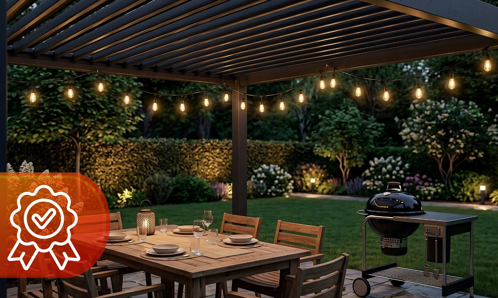 Garden GARLAND Light 20M 20X LED Bulb E27 Waterproof Lights THICK Number of light points 11 - 20