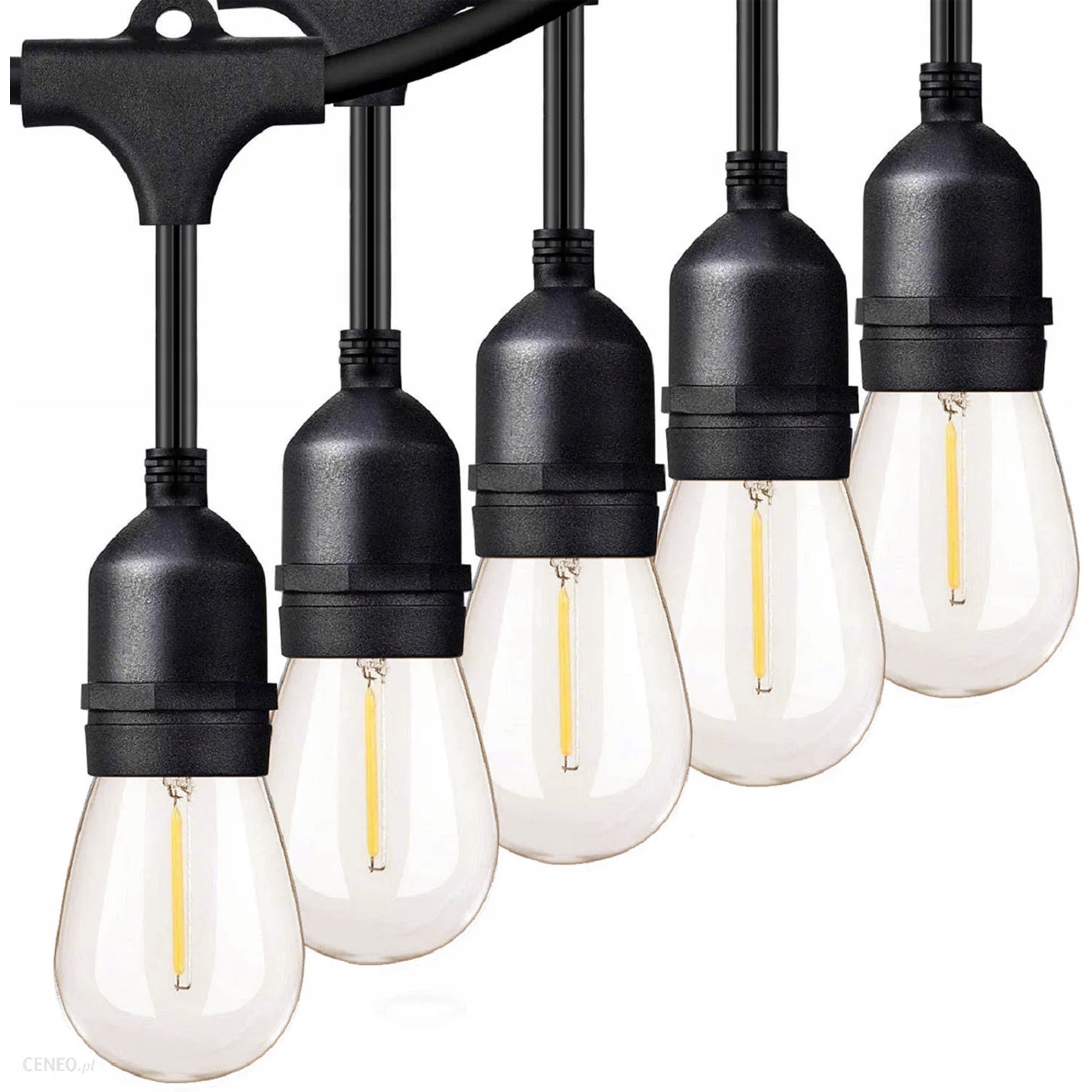 Garden Garland Light 15M 15X LED Bulb E27 + Cord Waterproof Length 1500 cm