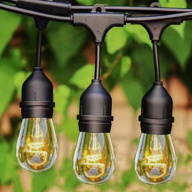 Garden Garland Light 15M 15X LED Bulb E27 Waterproof Cord Brand Masterled