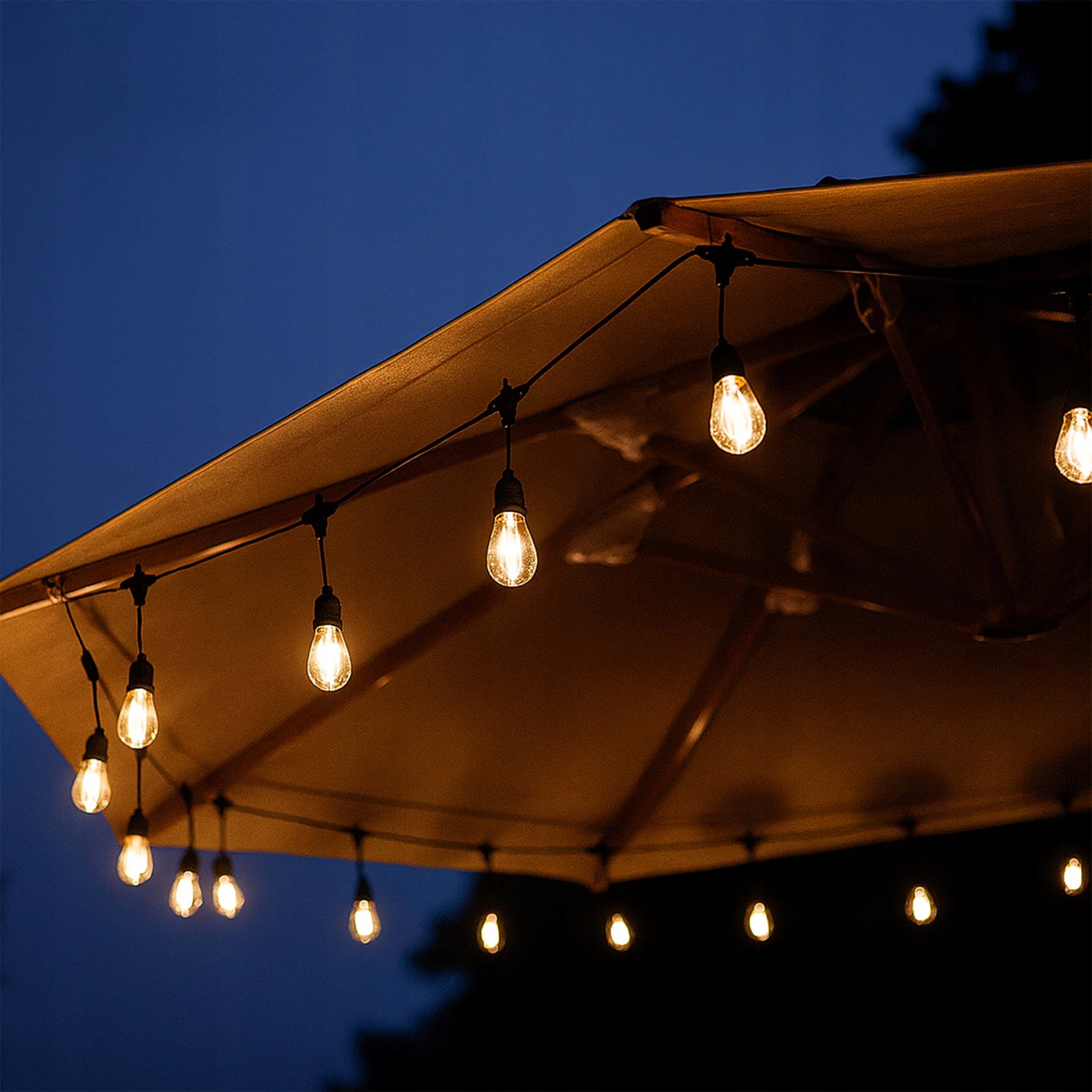 Garden Garland Light 15M 15X LED Bulb E27 + Waterproof Cord Number of light points 11 - 20