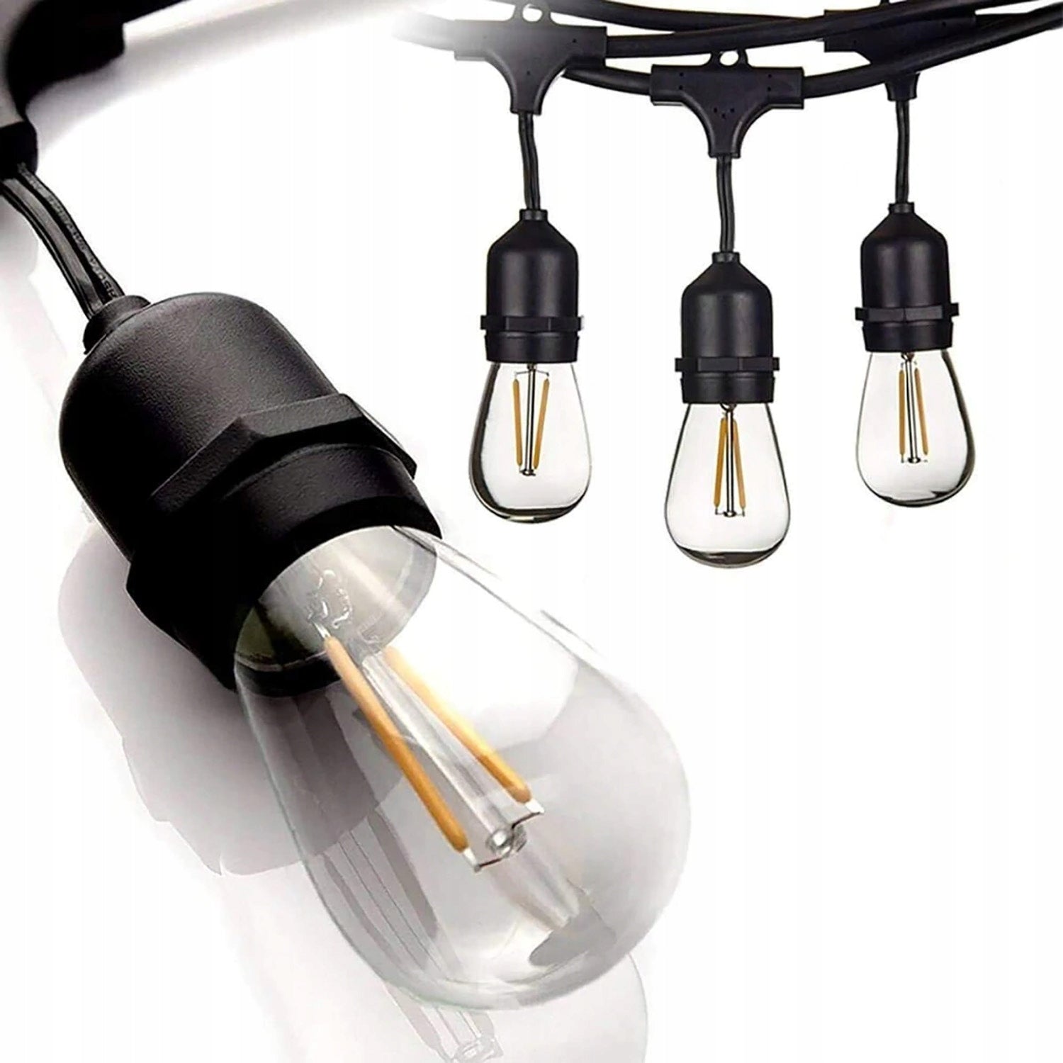 Garden Garland Light 15M 30X LED Bulb E27 + Waterproof Cord EAN (GTIN) 5905476778451