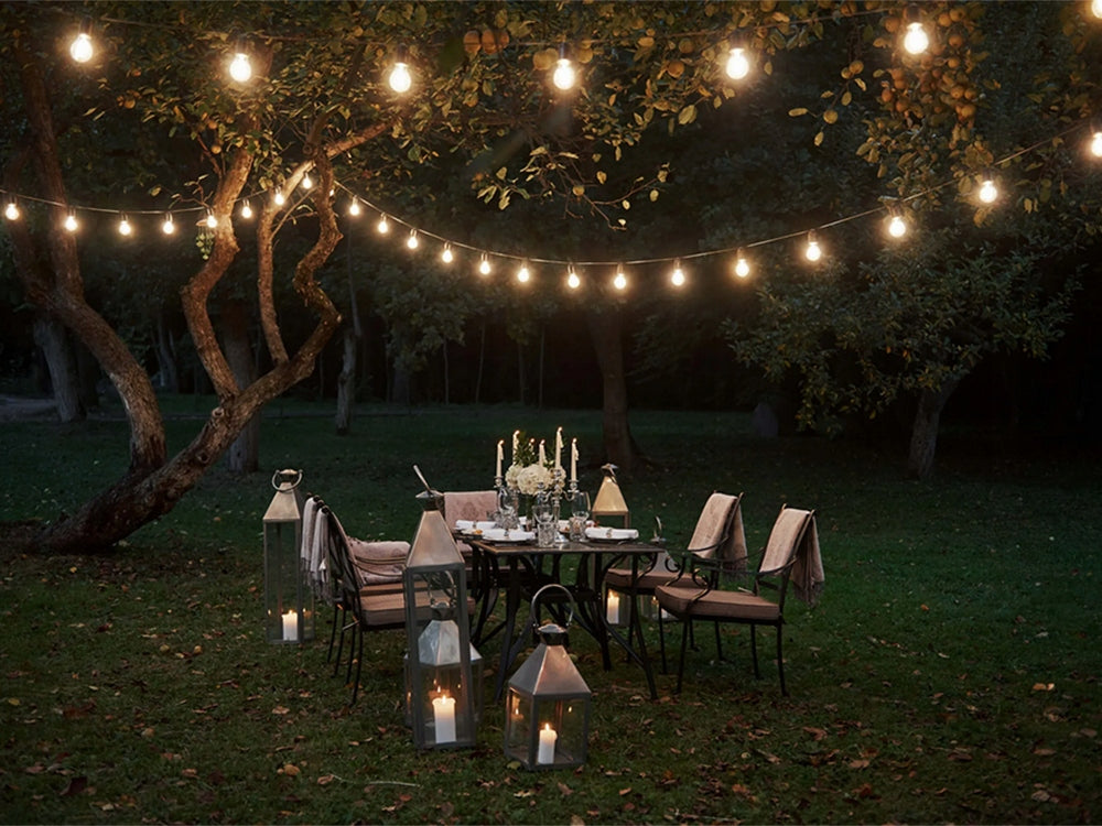 Garden Garland Light 20M 36X LED Bulb COMBINING 1W + freebie 2X E12 Packaging status original