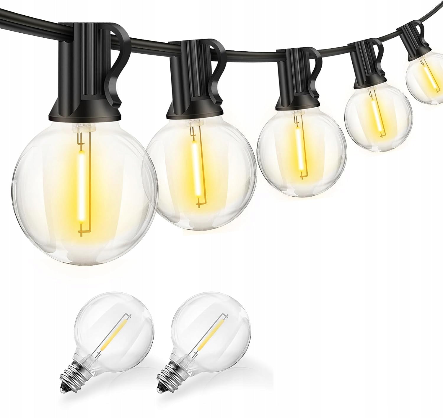 Garden Garland Light 20M 36X LED Bulb E12 Remote Control Dimmable Chain Packaging status original