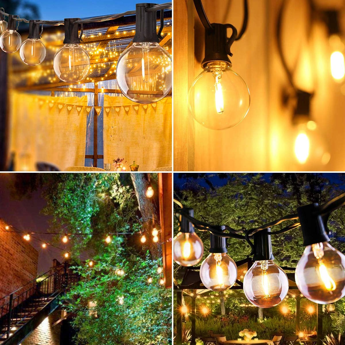 Garden Garland Light 30M 100x LED Bulbs E12 Waterproof Durable Number of light points more than 50