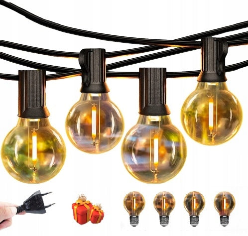 Garden Garland Light 30M 100x LED Bulbs E12 Waterproof Durable
