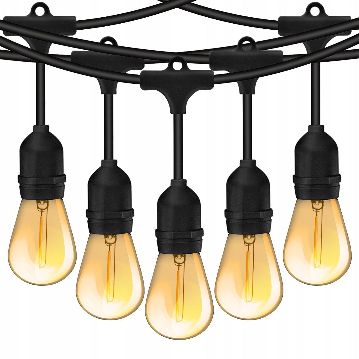 Garden Garland Light Chain 10m 20 Led E27 Outdoor Thick Cable