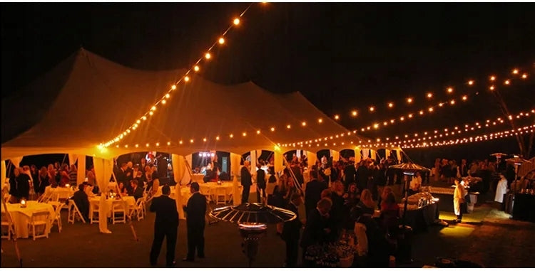 Garden Garland Light LED 15m Terrace Chain WATERPROOF 16x Bulbs Number of light points 11 - 20