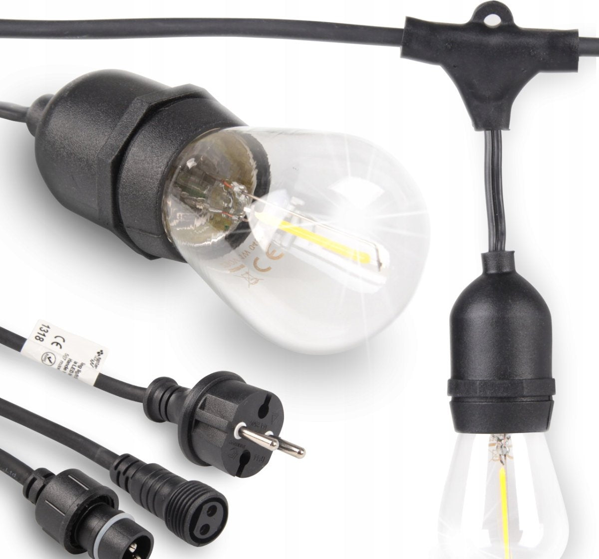 Garden Garland Network Lights 10x E27 LED for Balcony 5m IP65 Brand DDOO