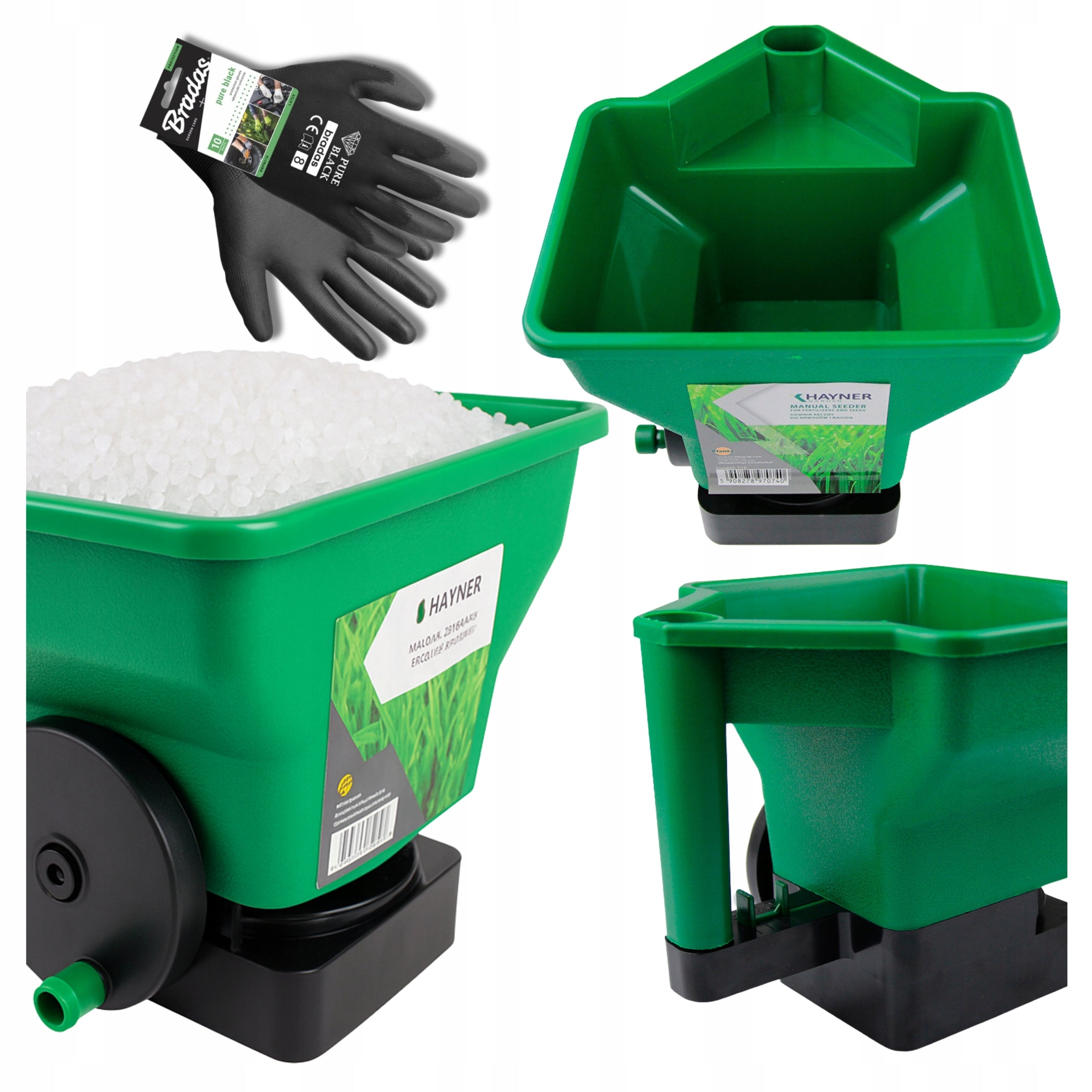 Garden Grass Seed Drill 3kg Chlorine Room Sand Seed Fertilizer Spreader