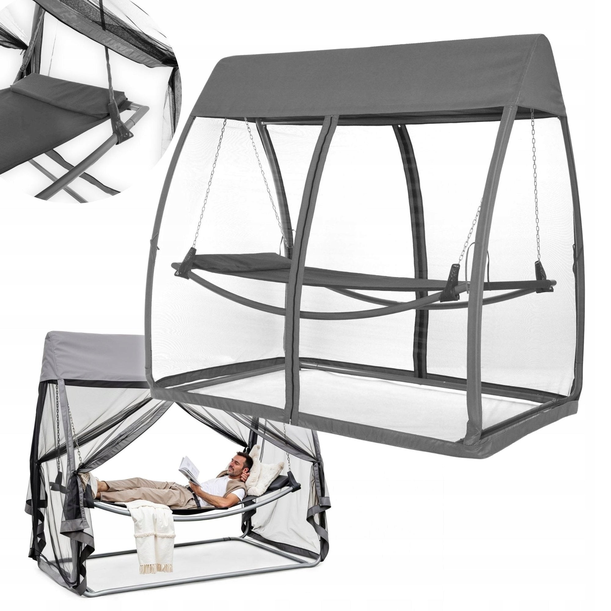 Garden Hammock Swing with Mosquito Net Treviso Canopy Couch with Pillow