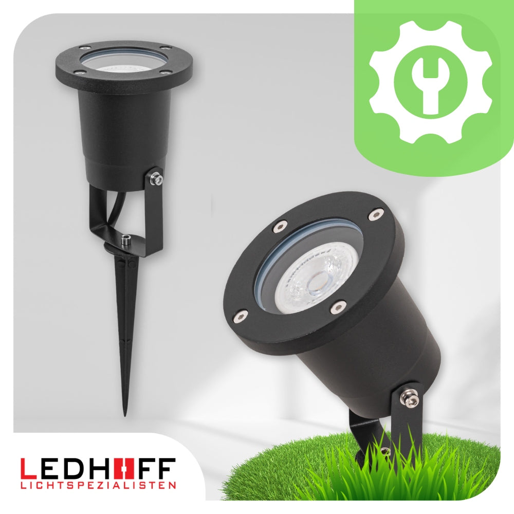 Garden LAMP LED Punched Fixture for Outdoor Garden + 7W Bulb Packaging status original
