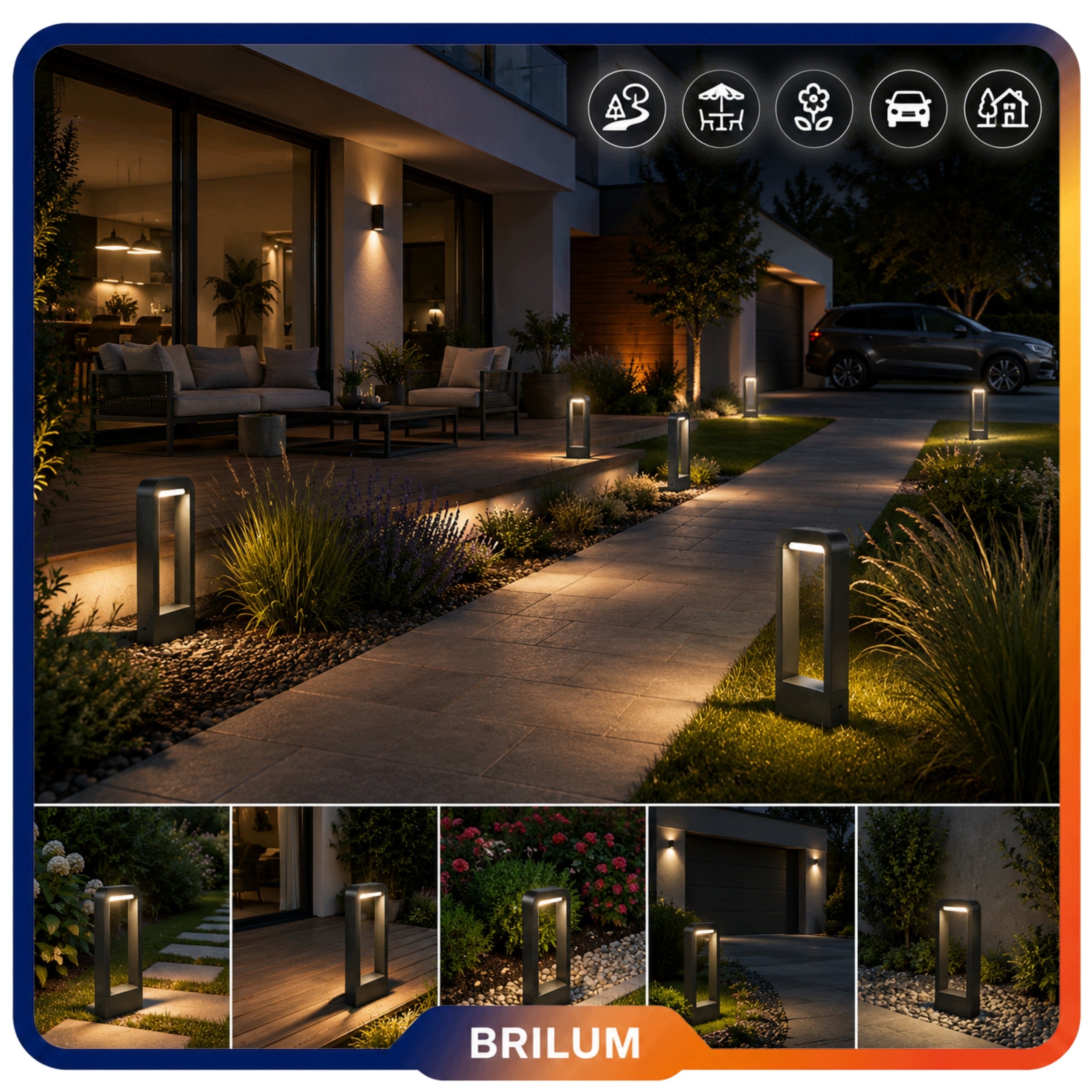 Garden Lamp 80cm 10W 500lm IP65 Standing Garden Post Standing North 80 Manufacturer code Lampa Ogrodowa 80cm 10W 500lm Stojaca Słupek