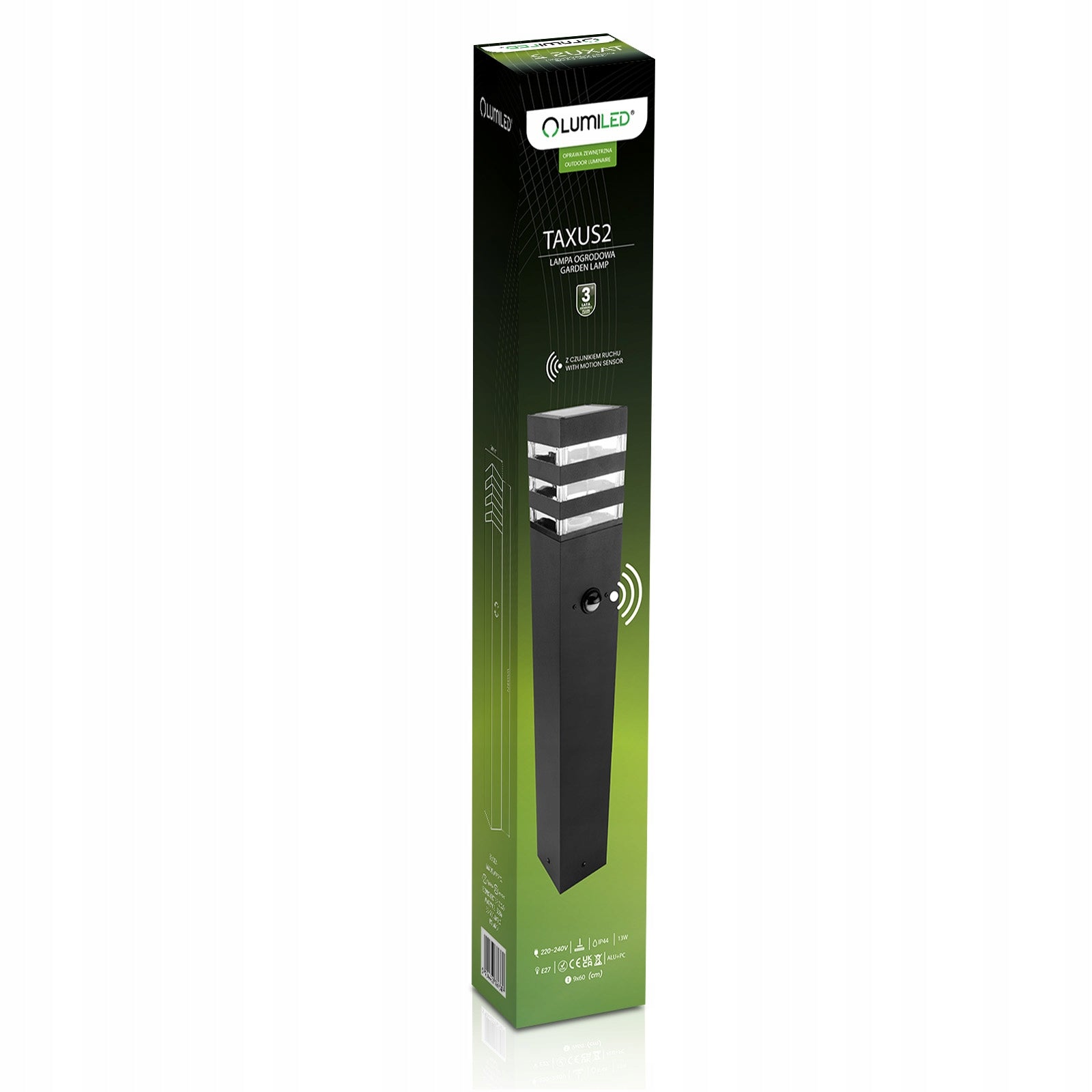 Garden Lamp E27 LED Standing OUTDOOR POST 60cm with MOTION SENSOR Manufacturer code 767587 Lampka Oprawa Oświetleniowa do Ogrodu