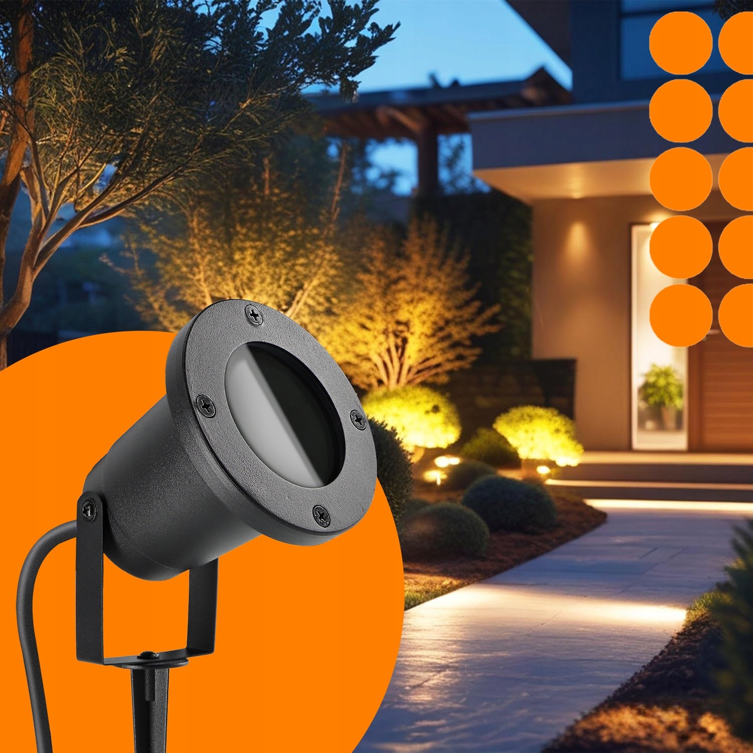 Garden Lamp LED Headlight GU10 Outdoor + LED Bulb 5W RGB TUYA Brand Smartled