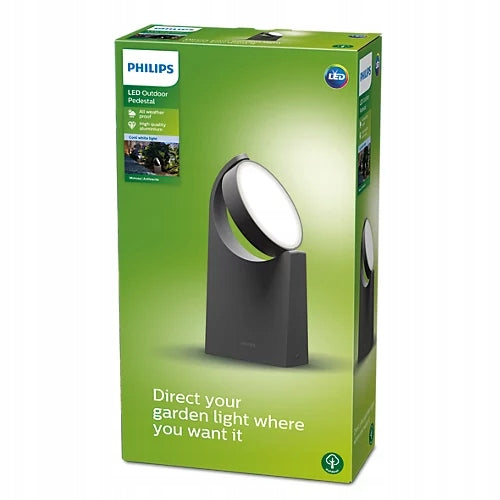 Garden Lamp Outdoor POST 25cm LED 7W 680lm 4000K IP44 Philips Color gray