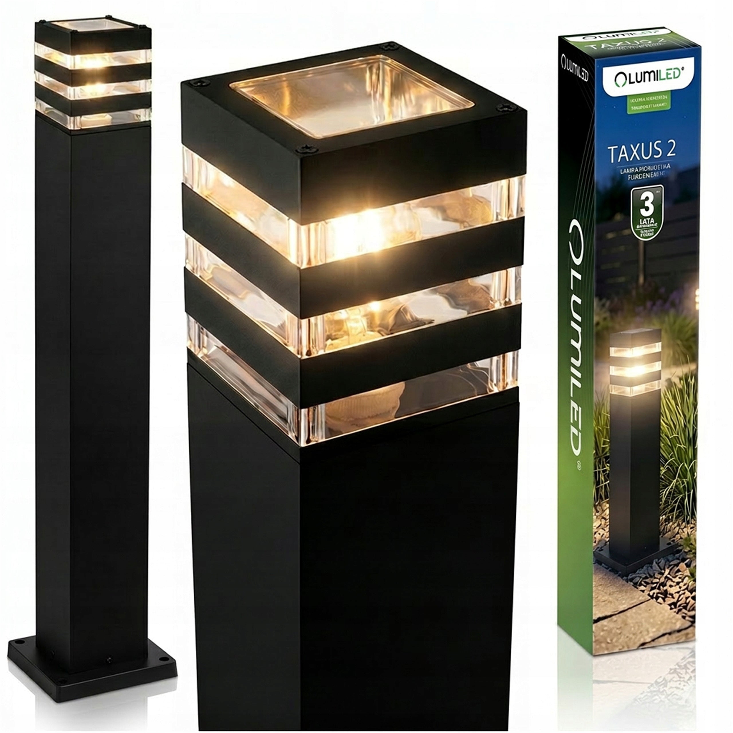 Garden Lamp Outdoor Standing Post E27 LED Fixture 80cm Aluminium