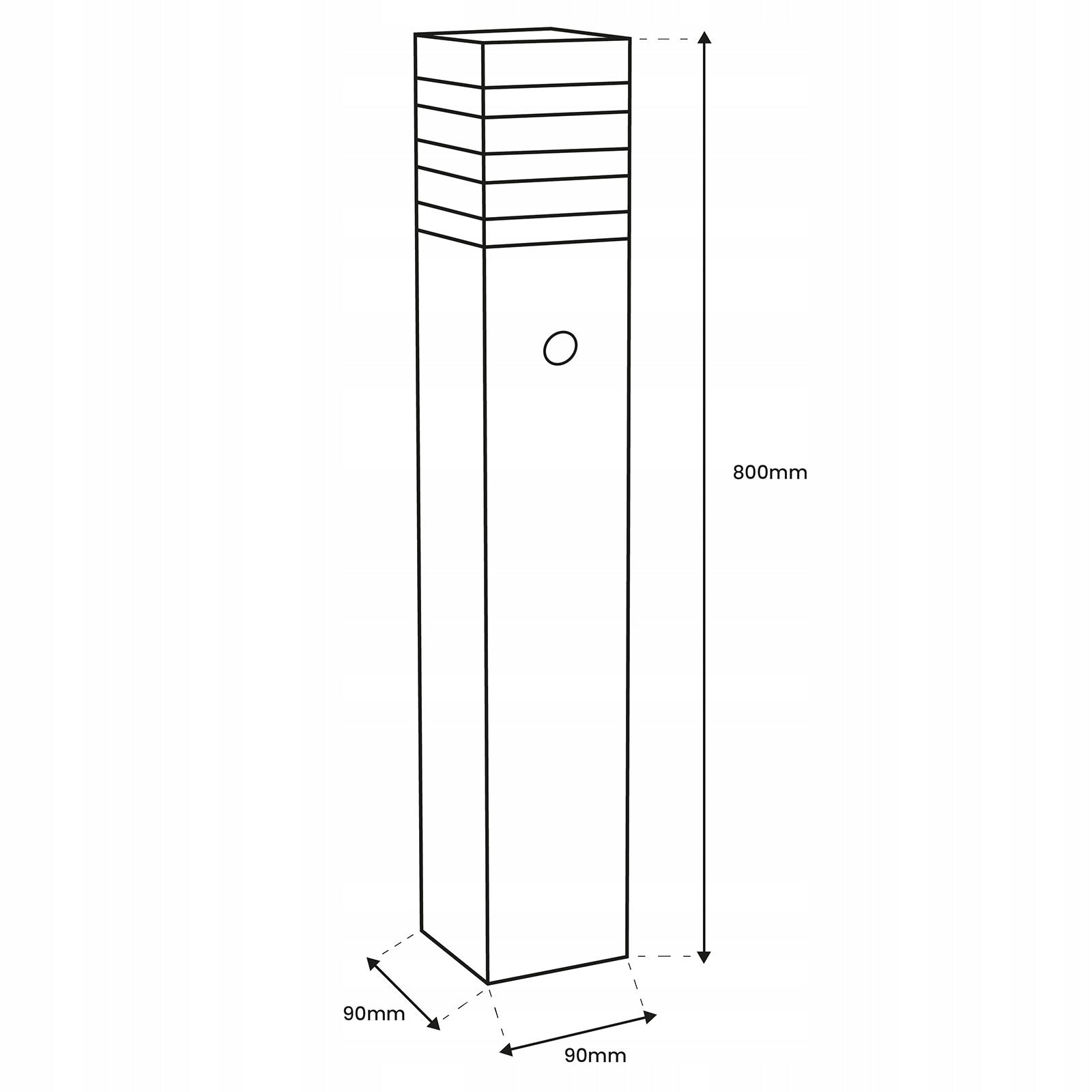 Garden Lamp Outdoor Standing Post E27 LED Motion Sensor TAXUS 2 80cm Mounting screwed